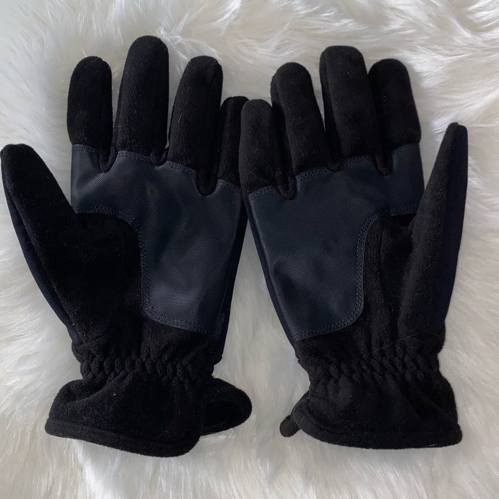 Aris Men's Black and Dark Gray Gloves